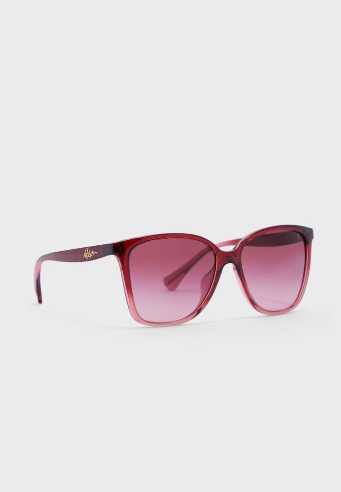 Rote Damen-Wayfarer-Sonnenbrille Ralph Lauren 0Ra5281U