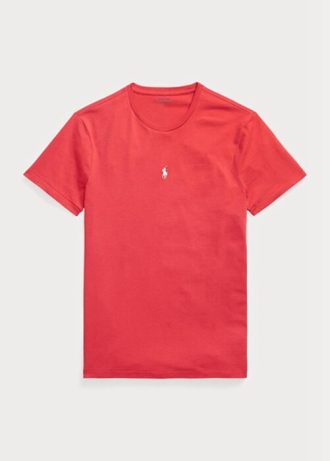 Rote Herren Ralph Lauren Custom Slim Fit Rundhals-T-Shirts