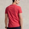 Rote Herren Ralph Lauren Custom Slim Fit Rundhals-T-Shirts