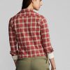 Rote Jersey-Campinghemden mit Karomuster von Ralph Lauren für Damen