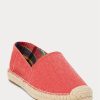 Rote Ralph Lauren Cevio Espadrilles aus gewaschenem Canvas für Herren