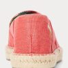 Rote Ralph Lauren Cevio Espadrilles aus gewaschenem Canvas für Herren