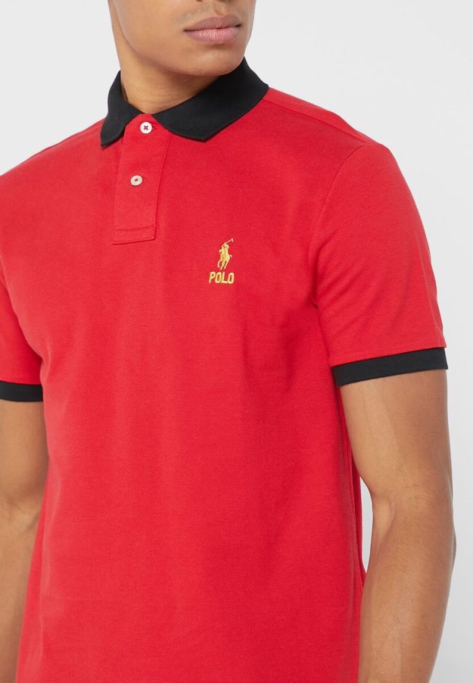 Rote Ralph Lauren Essential T-Shirts für Herren