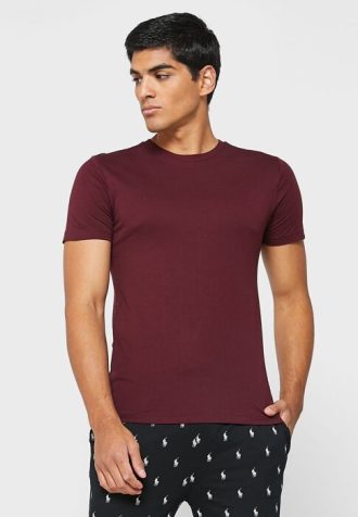 Rote Ralph Lauren Herren-T-Shirts mit Rundhalsausschnitt im 3er-Pack