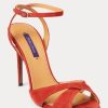 Rote Ralph Lauren Kandice Pumps aus Ziegenwildleder für Damen Rote Ralph Lauren Kandice Pumps aus Ziegenwildleder für Damen