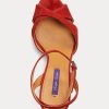 Rote Ralph Lauren Kandice Pumps aus Ziegenwildleder für Damen Rote Ralph Lauren Kandice Pumps aus Ziegenwildleder für Damen