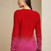 Rote Ralph Lauren Lunar New Year Zopfmusterpullover für Damen