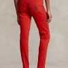 Rote Ralph Lauren Tompkins High-Rise Skinny Jeans für Damen