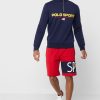 Rote Shorts mit Ralph Lauren-Logo für Herren
