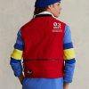 Rote wasserabweisende Utility-Weste von Ralph Lauren für Herren