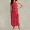 Rote Wickelpulloverröcke aus Kaschmir von Ralph Lauren für Damen