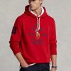 Roter Fleece-Hoodie „Big Polo Crest“ von Ralph Lauren für Herren