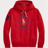 Roter Fleece-Hoodie „Big Polo Crest“ von Ralph Lauren für Herren