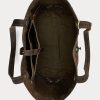 Schwarz über Braun Damen Ralph Lauren Leder Tragetaschen