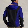 Schwarz / Blaue wasserabweisende Ripstop-Jacken von Ralph Lauren für Herren