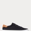 Schwarz / Braune Ralph Lauren Jermain Pique Sneakers für Herren