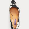Schwarz / Cremefarbene Ralph Lauren Celia Heels mit Blumenmuster für Damen