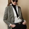Schwarz / Cremefarbene Tweedjacken für Damen von Ralph Lauren