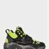 Schwarz / Gelbe Ralph Lauren PS100 High-Top-Sneaker für Herren