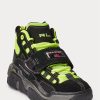 Schwarz / Gelbe Ralph Lauren PS100 High-Top-Sneaker für Herren