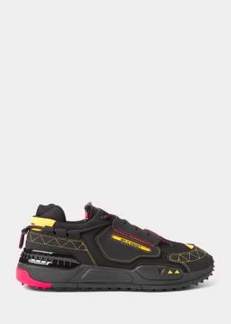 Schwarz / Gelbe Ralph Lauren PS200 Sneakers für Herren