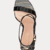 Schwarz / Gold Ralph Lauren Gabriele Pumps aus geprägtem Leder für Damen