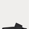 Schwarz/Goldene Ralph Lauren Signature Pony-Hausschuhe für Herren
