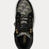 Schwarz / Graue Ralph Lauren Rylee Monogram Jacquard High-Top-Sneakers für Damen