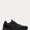 Schwarz / Rot Herren Ralph Lauren Trackster 200 Sneakers