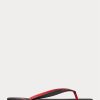 Schwarz / Rot Ralph Lauren Bolt Pony Flip Flops für Herren