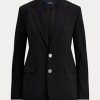 Schwarze Blazer aus Wollmischung für Damen von Ralph Lauren