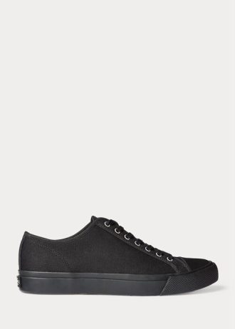 Schwarze Canvas-Sneakers für Herren von Ralph Lauren