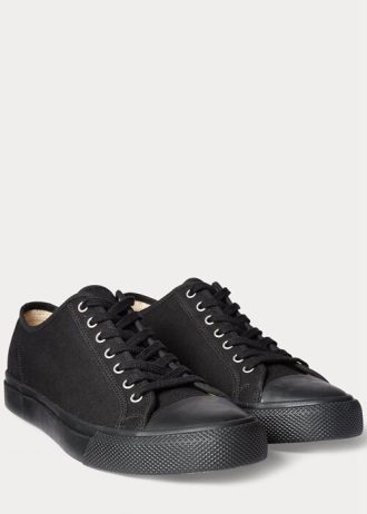 Schwarze Canvas-Sneakers für Herren von Ralph Lauren