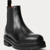 Schwarze Chelsea-Stiefel aus Kalbsleder von Ralph Lauren für Damen