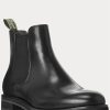 Schwarze Chelsea-Stiefel aus Leder von Ralph Lauren für Herren