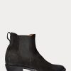 Schwarze Chelsea-Stiefel aus Wildleder von Ralph Lauren für Herren