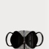 Schwarze Damen-Handtasche „Houndstooth“ von Ralph Lauren mit mittlerem Bellport-Muster