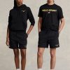 Schwarze Fleece-Shorts für Herren von Ralph Lauren Polo Sport