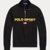 Schwarze Fleece-Sweatshirts für Damen von Ralph Lauren Polo Sport