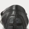 Schwarze Herren Ralph Lauren Anders Leder Driver Freizeitschuhe