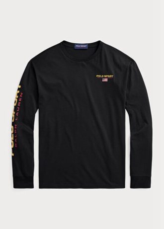 Schwarze Herren Ralph Lauren Classic Fit Polo Sport Jersey T-Shirts