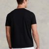 Schwarze Herren Ralph Lauren Custom Slim Fit Rundhals-T-Shirts