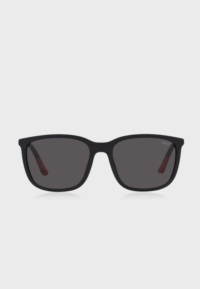 Schwarze Herren-Wayfarer-Sonnenbrille Ralph Lauren 0Ph4185U
