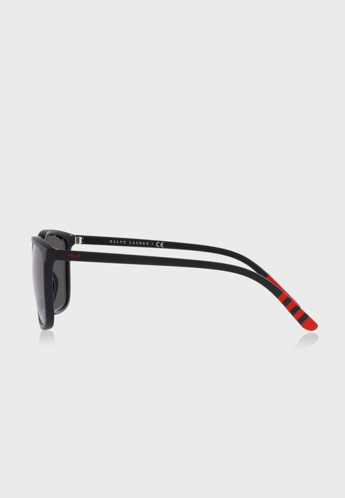 Schwarze Herren-Wayfarer-Sonnenbrille Ralph Lauren 0Ph4185U