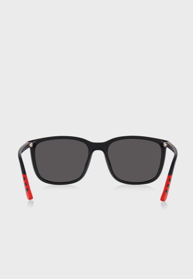 Schwarze Herren-Wayfarer-Sonnenbrille Ralph Lauren 0Ph4185U