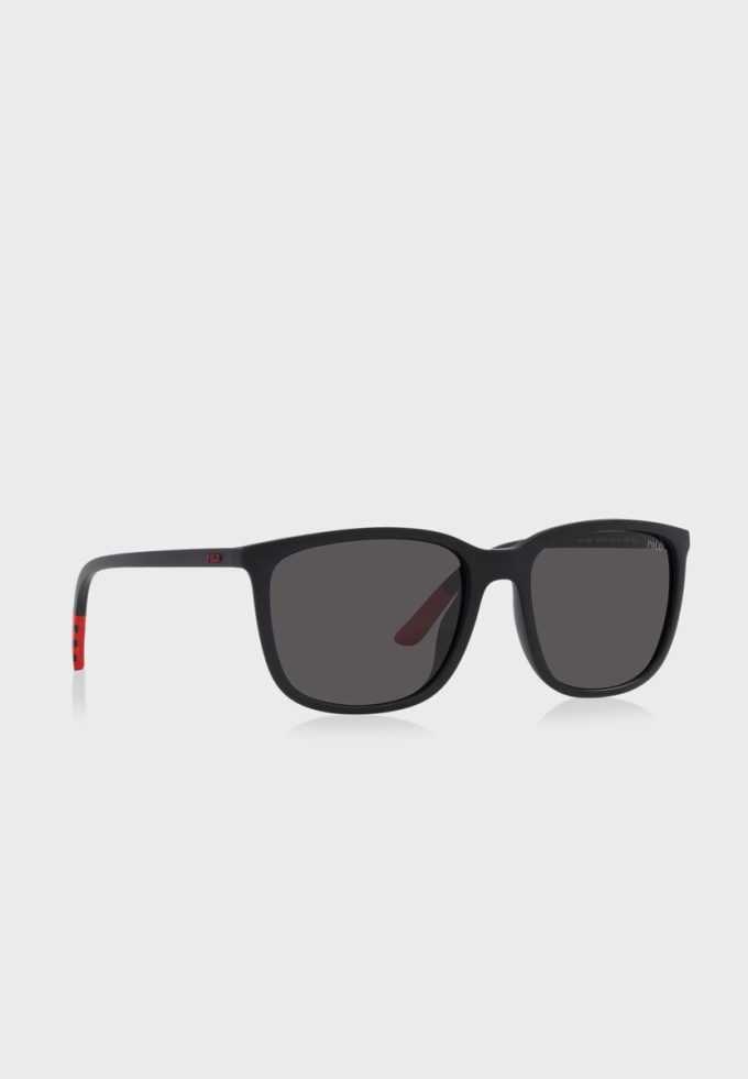 Schwarze Herren-Wayfarer-Sonnenbrille Ralph Lauren 0Ph4185U