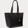 Schwarze kleine Tragetaschen aus Kunstleder von Ralph Lauren für Damen