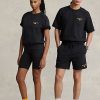 Schwarze Kurzarm-Sweatshirts von Ralph Lauren Polo Sport für Damen