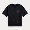 Schwarze Kurzarm-Sweatshirts von Ralph Lauren Polo Sport für Damen