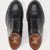 Schwarze Lederstiefel von Ralph Lauren für Herren